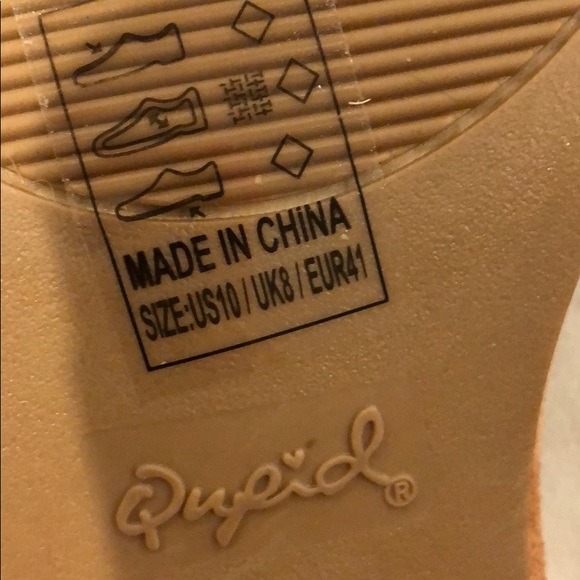 Size 10, Qupid ankle strap heels, blush color - Picture 5 of 7